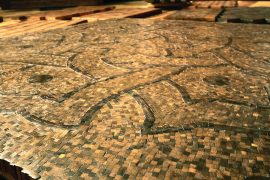 Wood Mosaic Art Texture